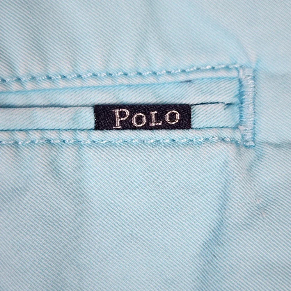 Polo Ralph Lauren Shorts Mens 42 Classic Fit Pima Cotton Chino Blue Excellent